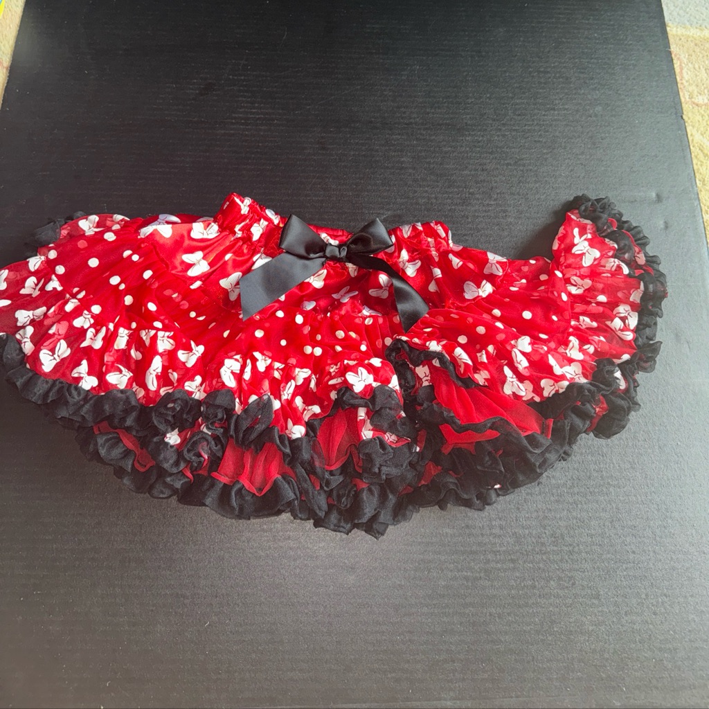 Disney Parks Original Minnie Mouse Skirt Layered Ruffled Girls Xs Dress Up
